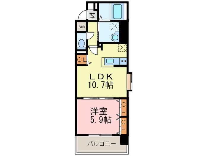 グレンドーラ(1LDK/2階)の間取り写真