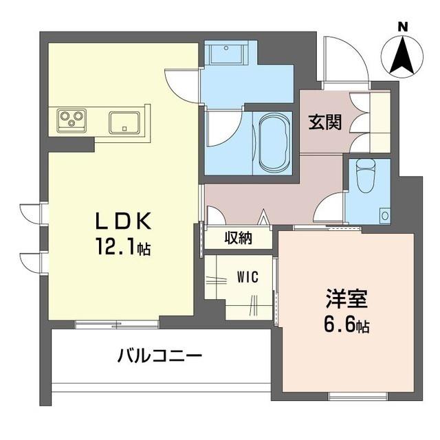 アンビエラ武蔵小杉(1LDK/3階)の間取り写真