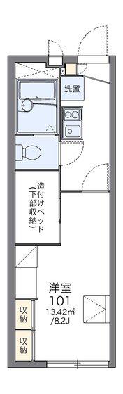 レオパレスかぎもと(1K/2階)の間取り写真