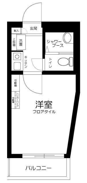 プライムガーデン桜上水(1K/2階)の間取り写真