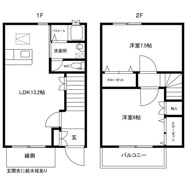 カサメント(2LDK/1階)の間取り写真