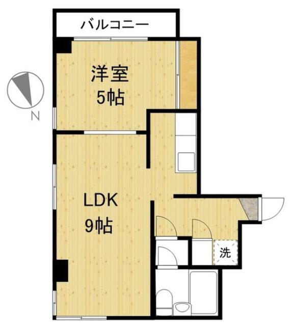 ランバーパートⅡ(1LDK/2階)の間取り写真
