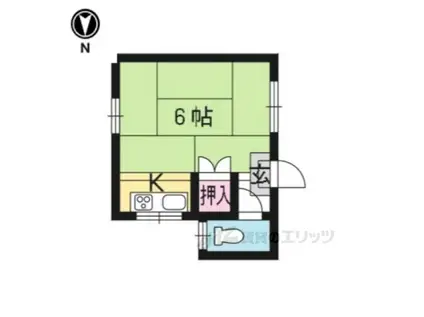 今出川マンション(ワンルーム/2階)の間取り写真