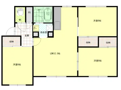 カーサAZABU サウス(2DK/2階)の間取り写真
