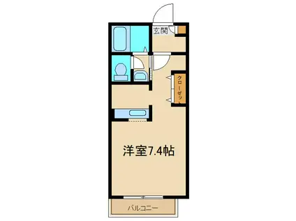 アルバ東雲(1K/1階)の間取り写真