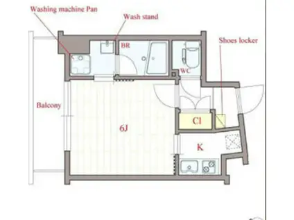 LUCE SHINFUKUSHIMA(1K/10階)の間取り写真