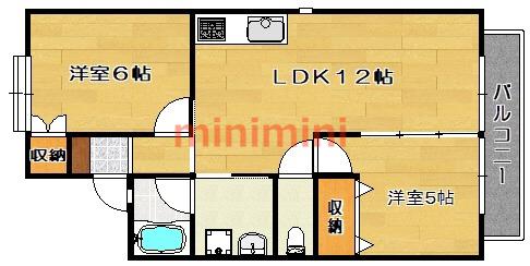 コーポグリーンストーク(2LDK/1階)の間取り写真