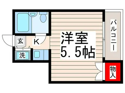 大和ハイツ(1K/2階)の間取り写真