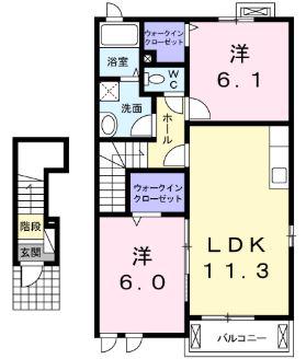 N-GLANZ (2LDK/2階)の間取り写真