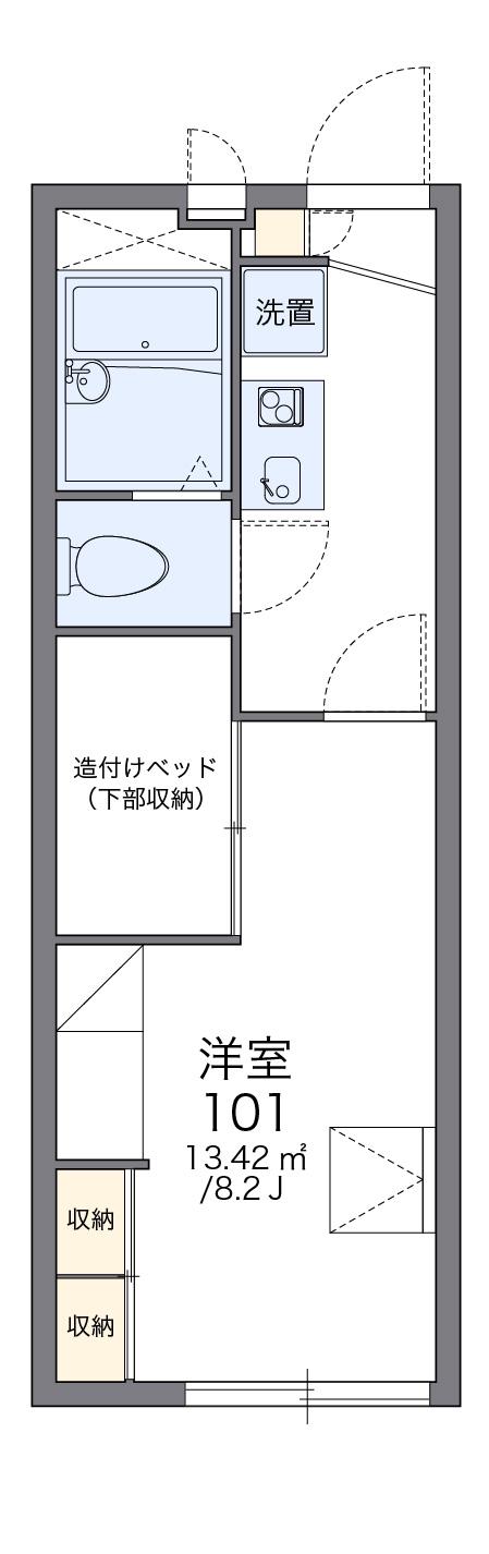 レオパレスラビーネ(1K/2階)の間取り写真