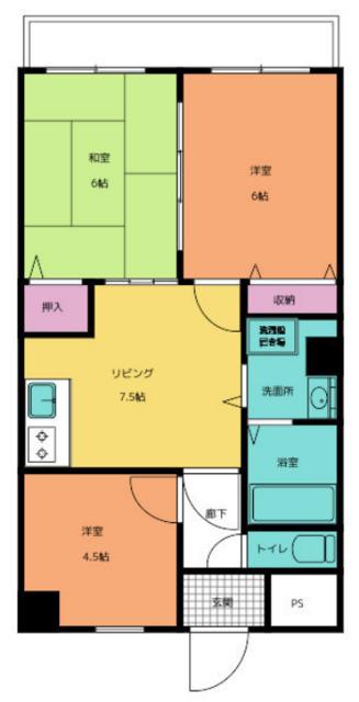 エクセレンスボン松屋(3DK/3階)の間取り写真