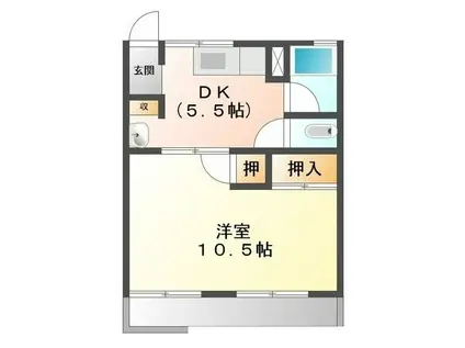 坂上アンビロン(1DK/3階)の間取り写真