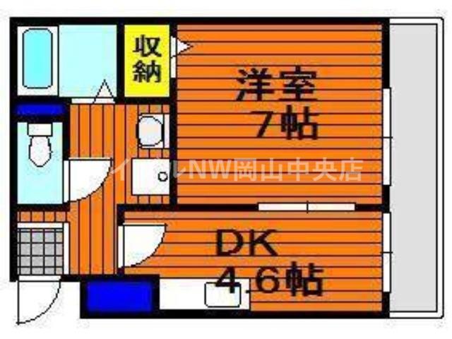 CASANUAGE(1DK/1階)の間取り写真