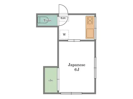 佐分利アパート(1K/2階)の間取り写真