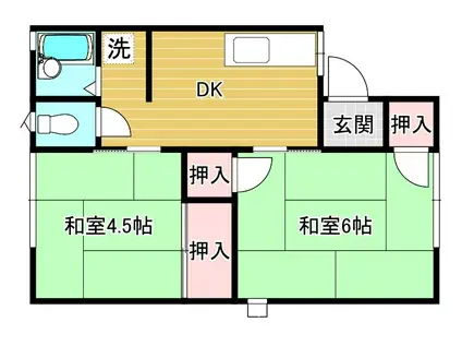 エル深井(2DK/2階)の間取り写真