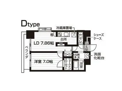 NASIC仙台東口(1LDK/4階)の間取り写真