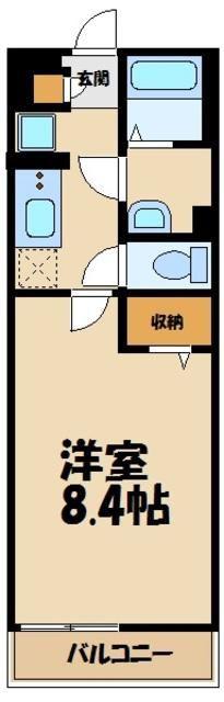 リブリ・モアアリエッタ(1K/3階)の間取り写真