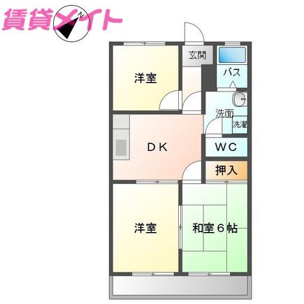 ノーブルタウン(3DK/2階)の間取り写真