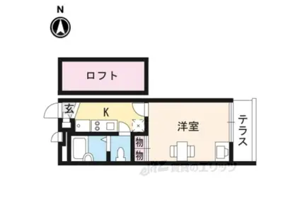 レオパレスクレールドゥ(1K/3階)の間取り写真