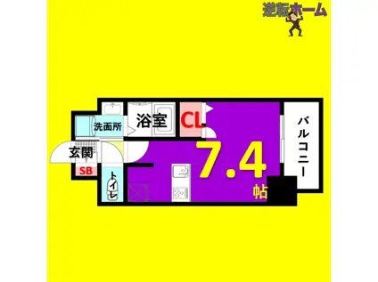 プレサンスNAGOYA桜通ビッグビート(1K/10階)の間取り写真