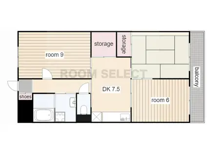 イナガキマンション(3DK/3階)の間取り写真