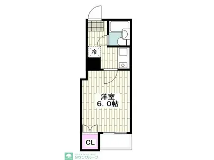 メゾンミツハシ(1K/2階)の間取り写真