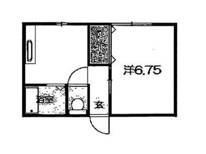 プレジール白新(1K/2階)の間取り写真