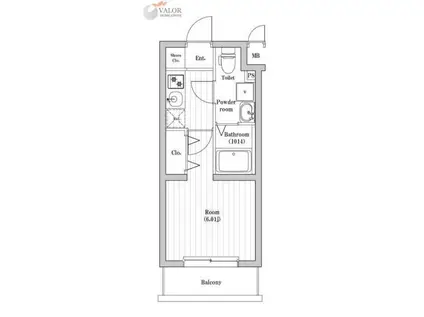 スカイコートパレス菊名弐番館(1K/2階)の間取り写真