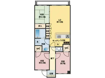 サンクレイドル五井リヴァマーレ(3LDK/3階)の間取り写真
