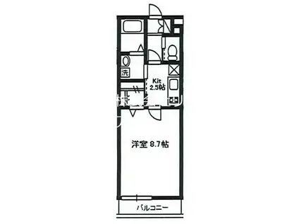 SUNCA (1K/2階)の間取り写真