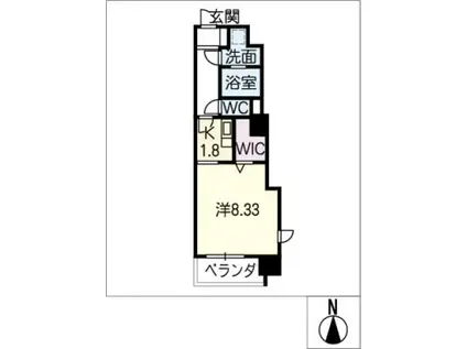 LIFE STAGE 丸の内(1K/10階)の間取り写真