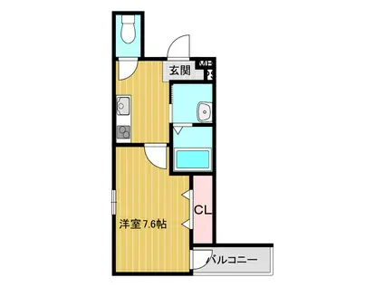 フジパレス我孫子前II番館(1K/3階)の間取り写真