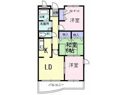 エレガンスヴィラ(3LDK/3階)の間取り写真