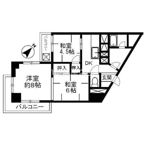 八王子はざま(3DK/11階)の間取り写真