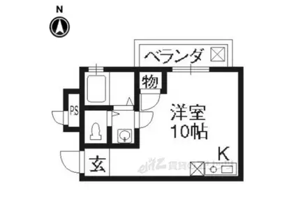 グレースフリー上野(ワンルーム/1階)の間取り写真