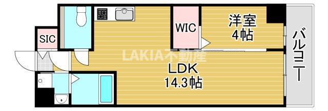 LEGALAND猫 MIYAKOJIMA(1LDK/5階)の間取り写真