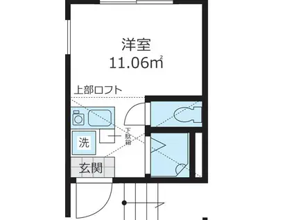 BELFORMA(ワンルーム/2階)の間取り写真