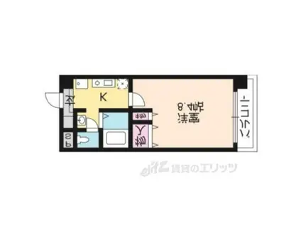 ハウスセゾン御所南(1K/2階)の間取り写真