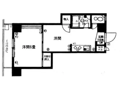 ヴェラハイツ亀戸(1DK/3階)の間取り写真
