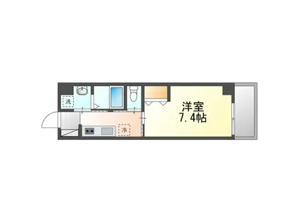 TSTAGE3(1K/4階)の間取り写真