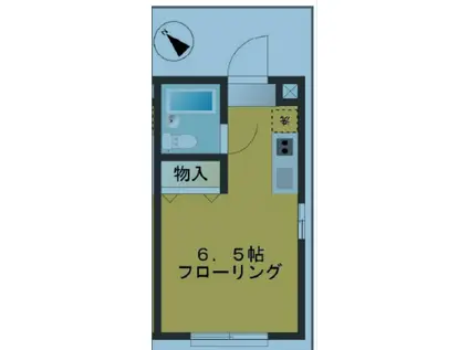 ビクトリーハイム(ワンルーム/2階)の間取り写真