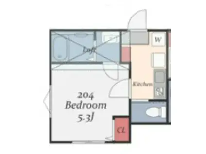 エクセレント弘明寺(1K/2階)の間取り写真