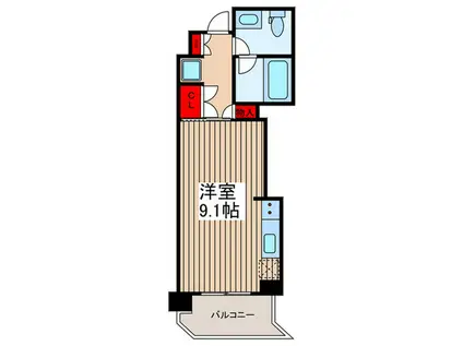 プライムメゾン浅草イースト(ワンルーム/7階)の間取り写真