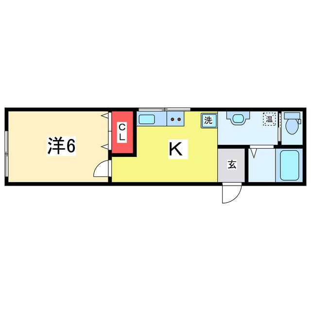サンライヅフィールド(1K/1階)の間取り写真