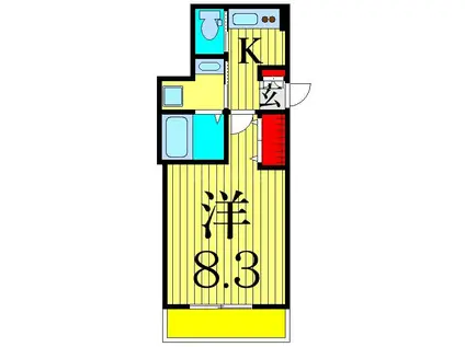 LIEN YS(1K/1階)の間取り写真