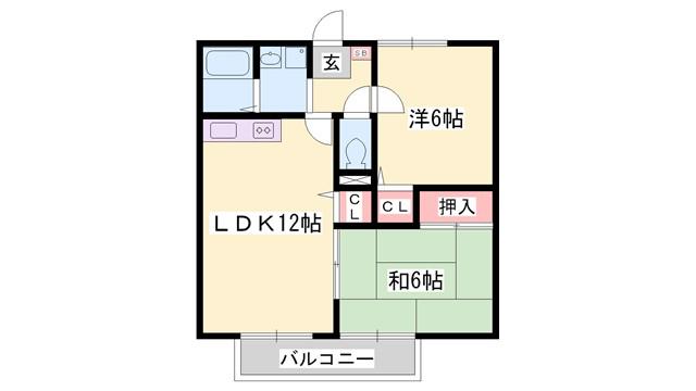 リヴェール中村(2LDK/1階)の間取り写真