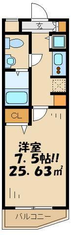 スカイコート千歳烏山第6(1K/4階)の間取り写真