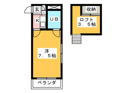 リージェント千代田(1K/2階)の間取り写真