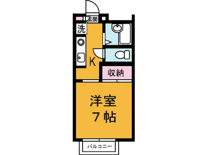 シェーンブルグ(1K/2階)の間取り写真