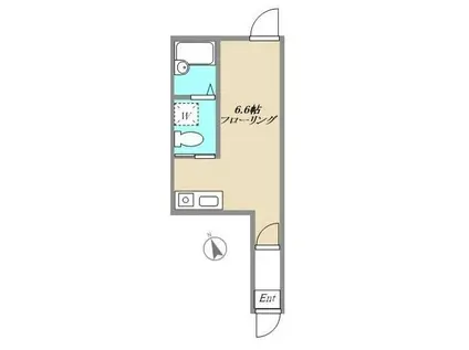 サザンロード西荻窪(ワンルーム/1階)の間取り写真